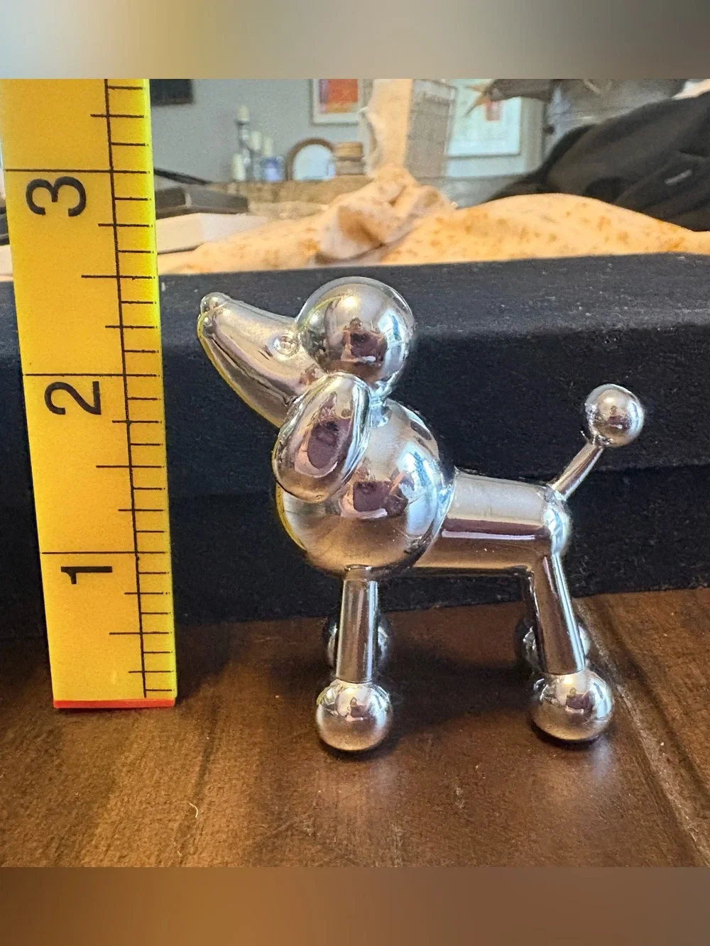 Adorable Silver Poodle Ring Holder